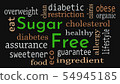 Sugar free message background. Healthy food concep 54945185