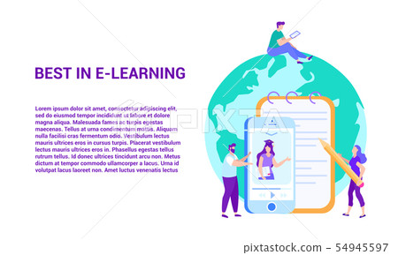 Best in E-Learning. Distance Learning. Vector. Best in E-Learning. Distance Learning. Vector. 54945597
