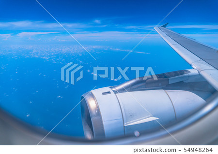 aerial view from the plane window aerial view from the plane window 54948264