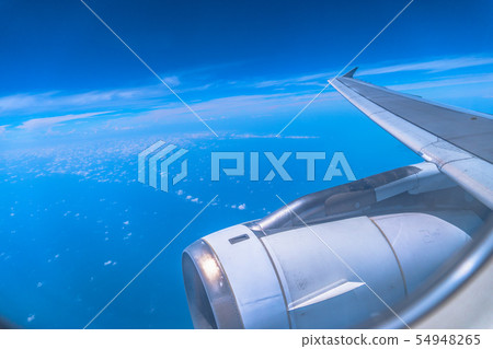 aerial view from the plane window 54948265