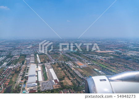 aerial view from the plane window aerial view from the plane window 54948273