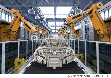 robot in car factory 54949131