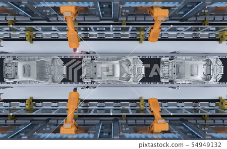 robot in car factory 54949132