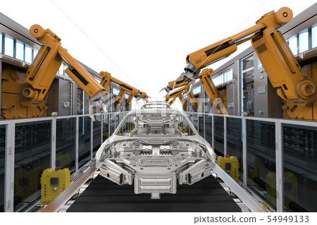 robot in car factory 54949133