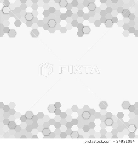 Vector banner consisting of grey honeycomb tiles 54951094
