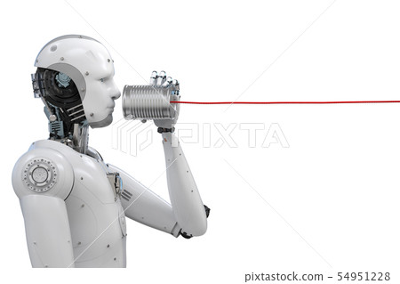 robot with tin can robot with tin can 54951228