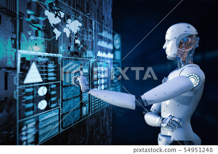 robot with digital display robot with digital display 54951248