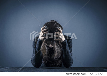 Worry, think, woman 54951779