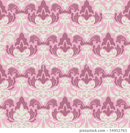 Damask pattern · Damask background illustration _ seamless pattern · continuous pattern _3 color scheme 54952763