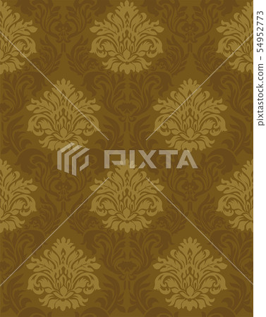 Damask pattern · Damask background illustration _ seamless pattern · continuous pattern _3 color scheme 54952773