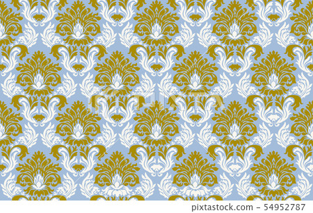 Damask pattern · Damask background illustration _ seamless pattern · continuous pattern _3 color scheme Damask pattern · Damask background illustration _ seamless pattern · continuous pattern _3 color scheme 54952787