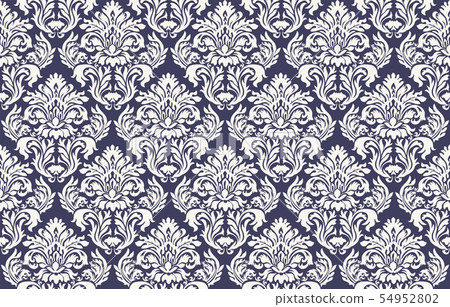 Damask pattern · Damask background illustration _ seamless pattern · continuous pattern _2 color scheme 54952802
