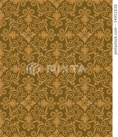 Damask pattern · Damask background illustration _ seamless pattern · continuous pattern _2 color scheme 54952838