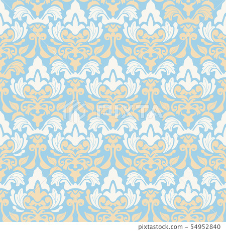 Damask pattern · Damask background illustration _ seamless pattern · continuous pattern _3 color scheme 54952840