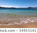 Sea and sandy beach 54953141