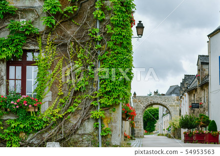 Street and colourful ancient houses in 54953563