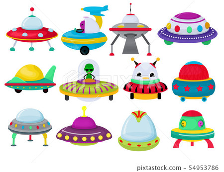 Ufo vector spaceship rocketship and spacy rocket illustration set of spaced ship or spacecraft Ufo vector spaceship rocketship and spacy rocket illustration set of spaced ship or spacecraft 54953786