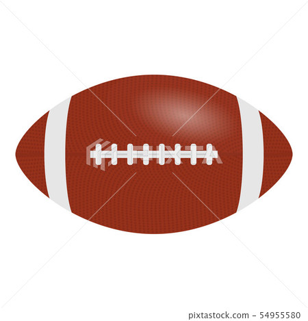 American Football, rugby ball isolated on a white background. Realistic Vector Illustration. Rugby American Football, rugby ball isolated on a white background. Realistic Vector Illustration. Rugby 54955580