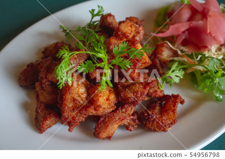 Deep fried pork three big soya sauce with 54956798