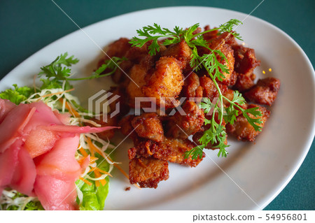 Deep fried pork three big soya sauce with 54956801