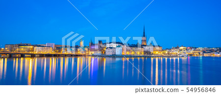 Stockholm cityscape skyline with Gamla Stan 54956846
