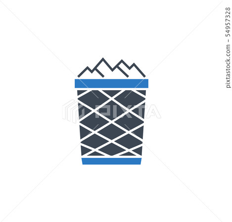 Trash Bin related vector glyph icon. Trash Bin related vector glyph icon. 54957328