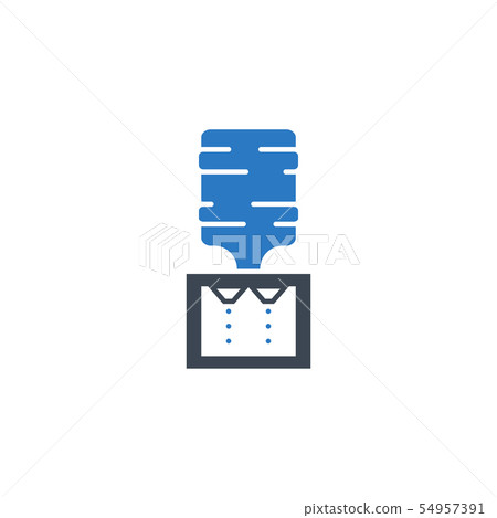 Water Cooler related vector glyph icon. Water Cooler related vector glyph icon. 54957391