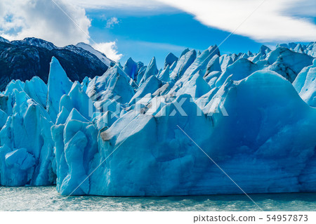 Beautiful blue Iceberg of Glacier Grey Beautiful blue Iceberg of Glacier Grey 54957873