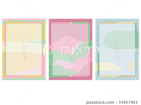 Japanese template with abstract background vector. Japanese template with abstract background vector. 54957903