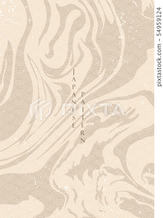Abstract background with Japanese pattern vector.  54959124