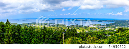 從長野縣佐久市的竹野祗園全景 54959822