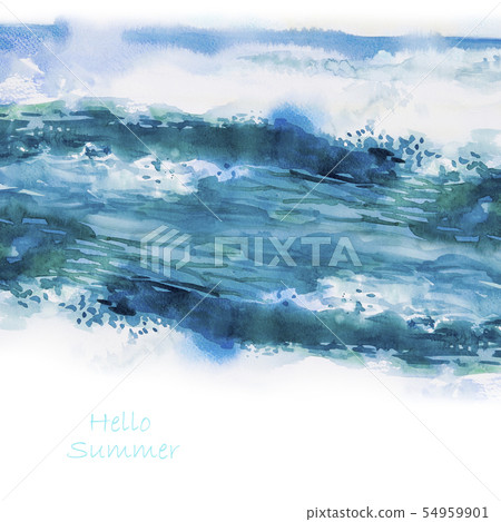 Abstract Blue Background Summer Concept Stock Illustration 