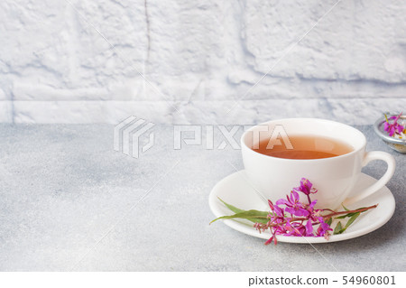 Useful herbal tea from fermented leaves fireweed  54960801