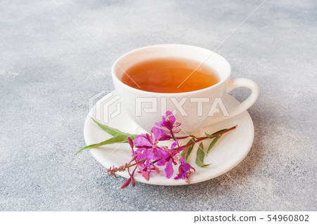 Useful herbal tea from fermented leaves fireweed  54960802