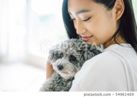 Life with a dog Woman 54961489