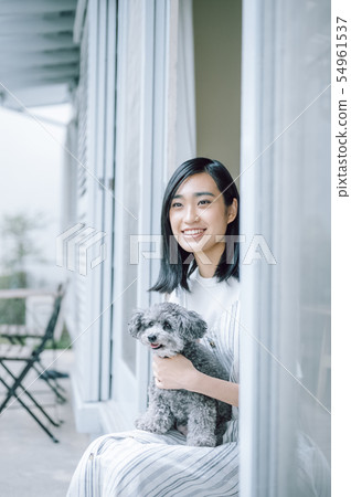 Life with a dog Woman Life with a dog Woman 54961537