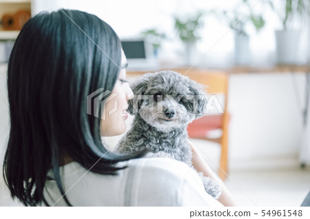 Life with a dog Woman 54961548