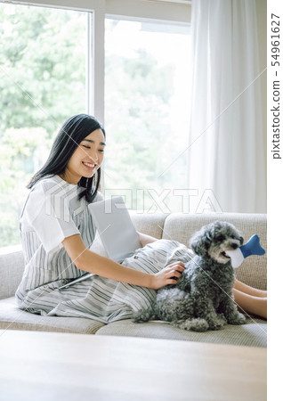 Life with a dog Woman business 54961627