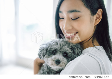 Life with a dog Woman Life with a dog Woman 54961636