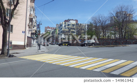 Crosswalk and town [Russia Vladivostok] 54961942