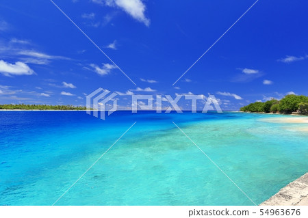 南海藍色海風景 54963676