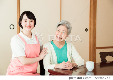 Care senior woman helper grandma 54963737