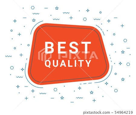 Red Best Quality Speech Bubble. Loudspeaker. Illustrations For Promotion Marketing For Prints And 54964219