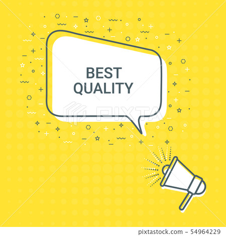 Megaphone With Best Quality Speech Bubble. Loudspeaker. Illustrations For Promotion Marketing For Megaphone With Best Quality Speech Bubble. Loudspeaker. Illustrations For Promotion Marketing For 54964229