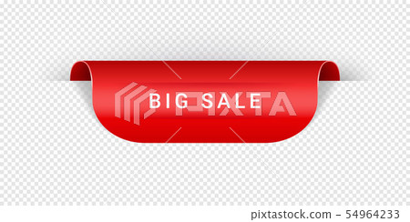 Big Sale Vector Sticker, Tag, Banner, Label, Sign Or Ribbon Realistic Red Origami Style Vector Paper Big Sale Vector Sticker, Tag, Banner, Label, Sign Or Ribbon Realistic Red Origami Style Vector Paper 54964233