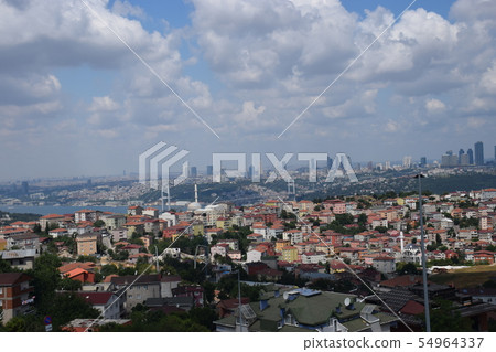 Istanbul from the perspective of Turkey's Jamulja mosque (Erduan mosque) Istanbul from the perspective of Turkey's Jamulja mosque (Erduan mosque) 54964337