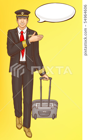 Pop art steward, flight attendant, air hostess man Pop art steward, flight attendant, air hostess man 54964606