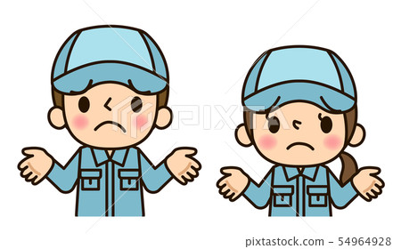 Man and woman of work clothes 54964928