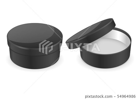 black round hat box