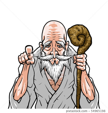 God White Kimono Left Cane Right Pointing God White Kimono Left Cane Right Pointing 54965198